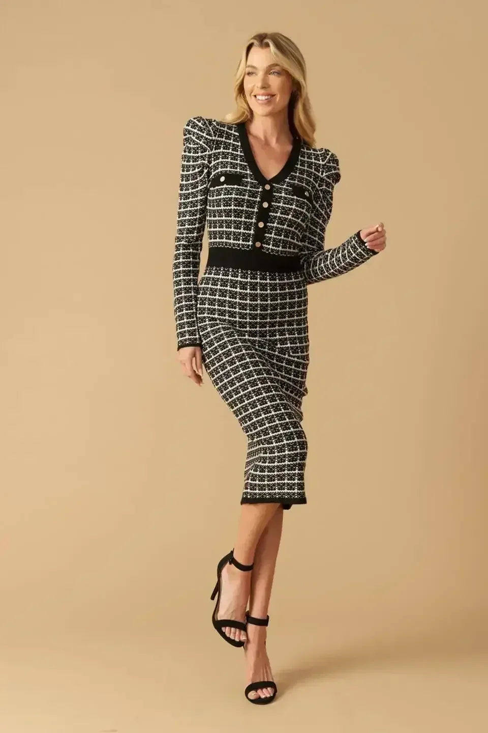 SERAPHIC MELODY SWEATER KNIT MIDI DRESS - FINAL SALE