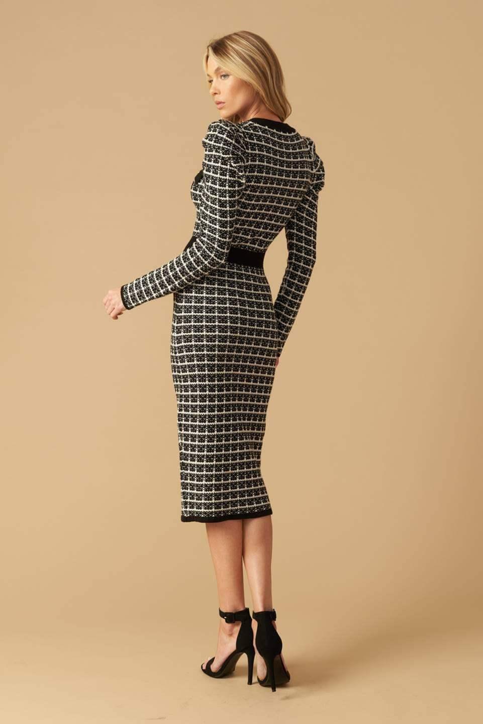 SERAPHIC MELODY SWEATER KNIT MIDI DRESS - FINAL SALE