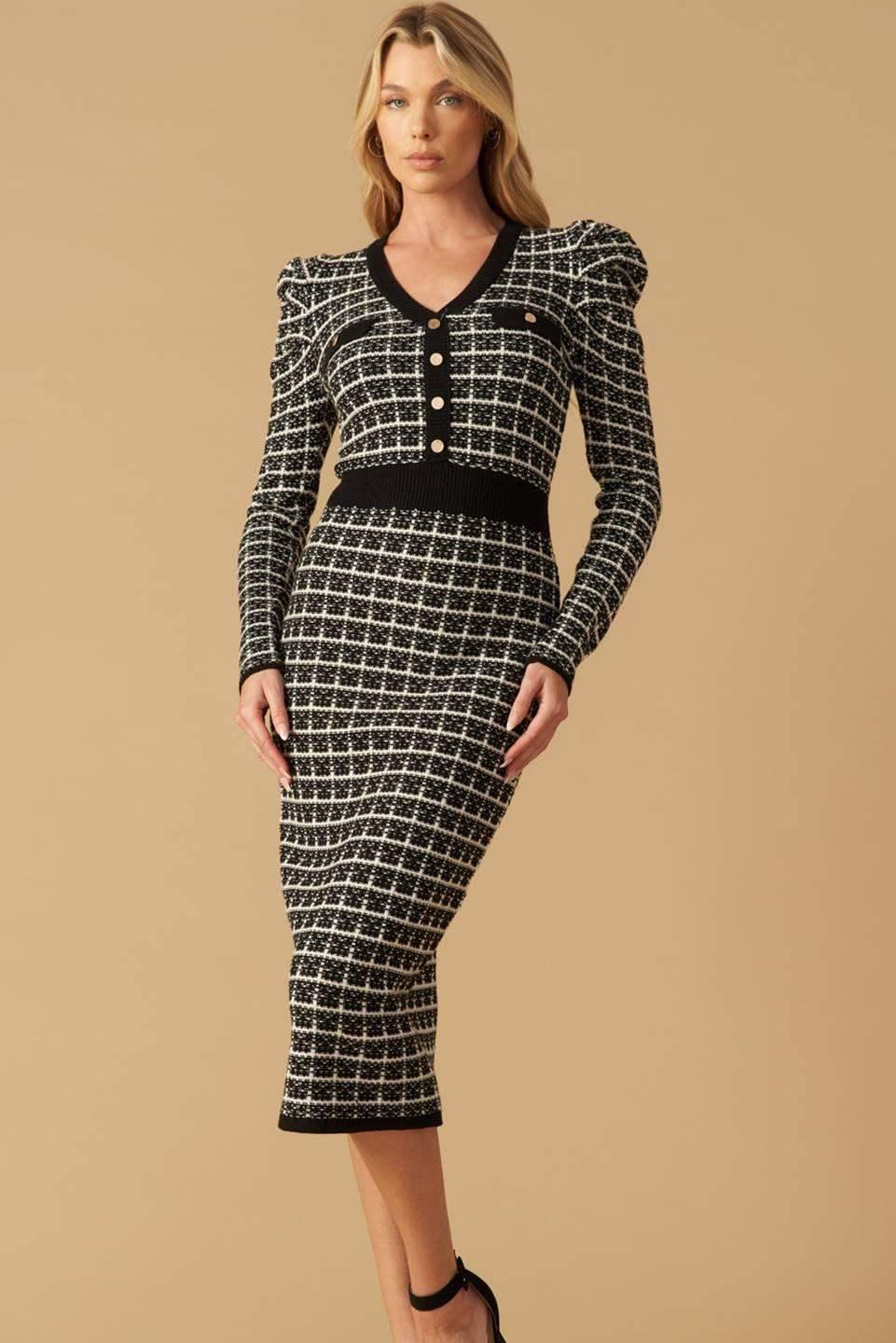 SERAPHIC MELODY SWEATER KNIT MIDI DRESS - FINAL SALE