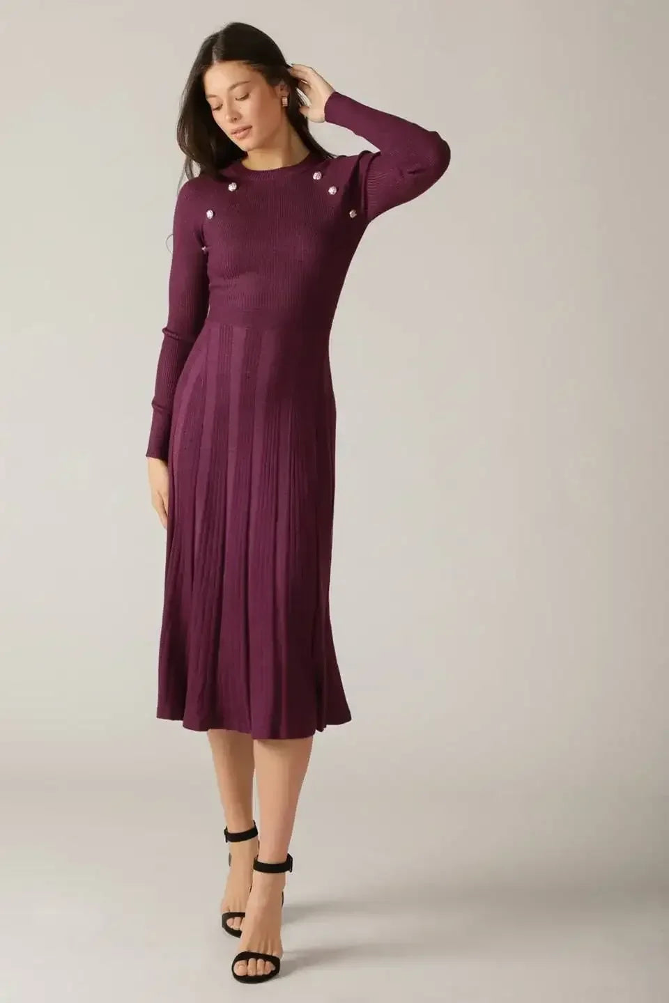 HIGH STANDARDS SWEATER MIDI DRESS - FINAL SALE