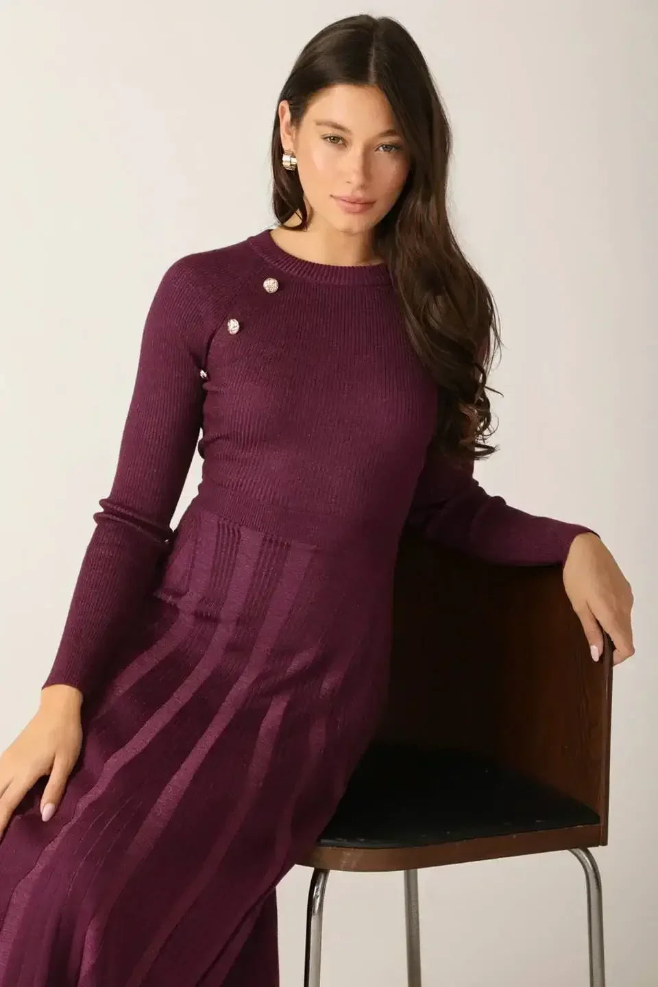 HIGH STANDARDS SWEATER MIDI DRESS - FINAL SALE