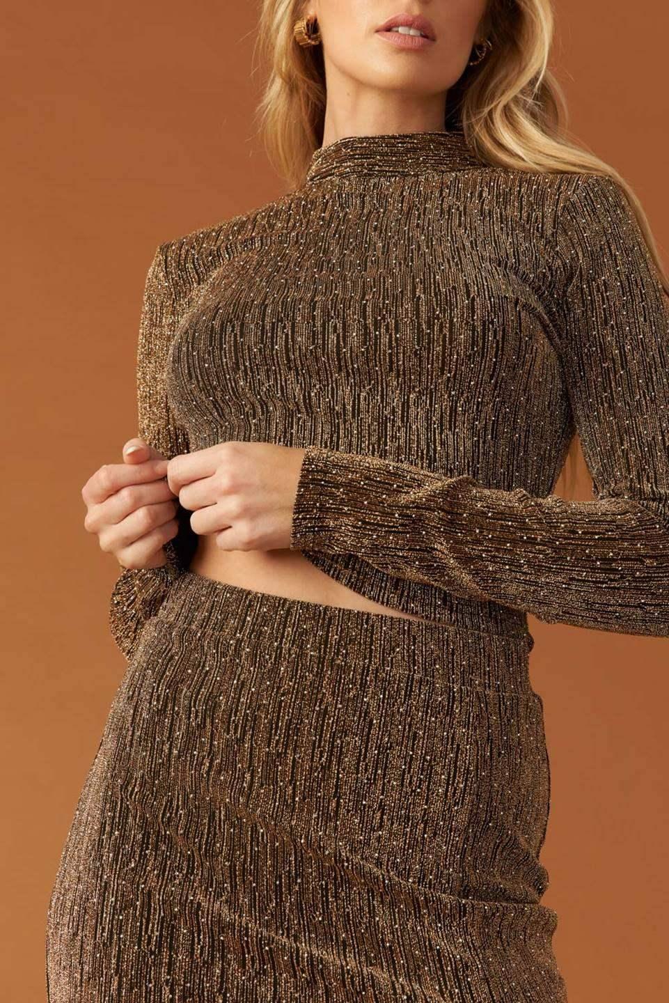 BRUNCH AT NOON FITTED TOP & SKIRT SET