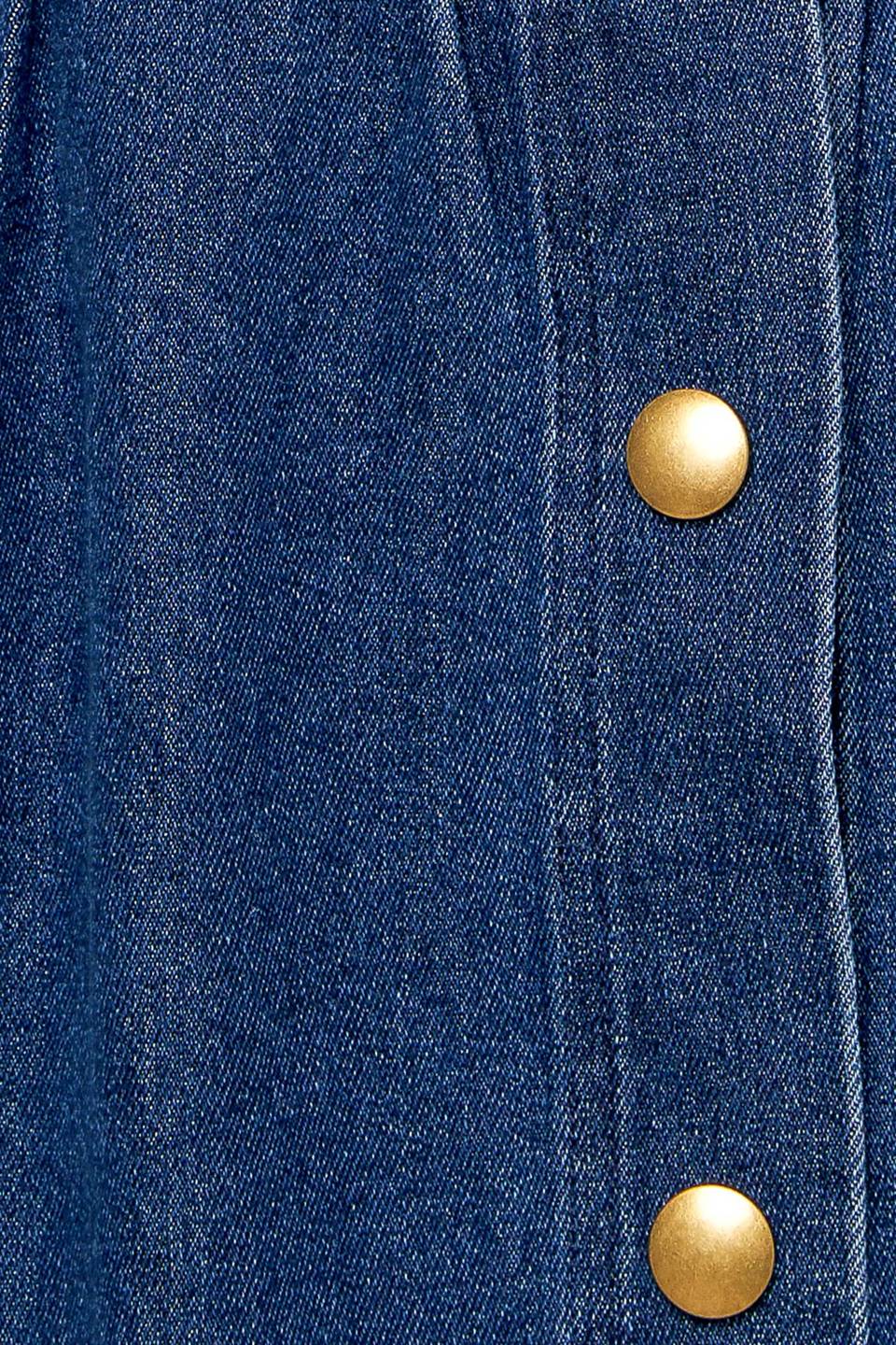 SIMPLY THE VIBE - DENIM CROP TOP & SKIRT SET