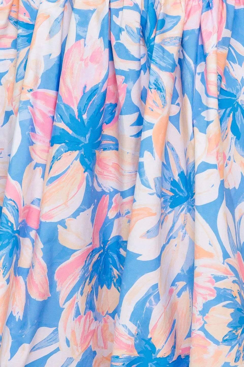 SUMMER HARMONY TIE TOP & SKIRT SET - POWDER BLUE