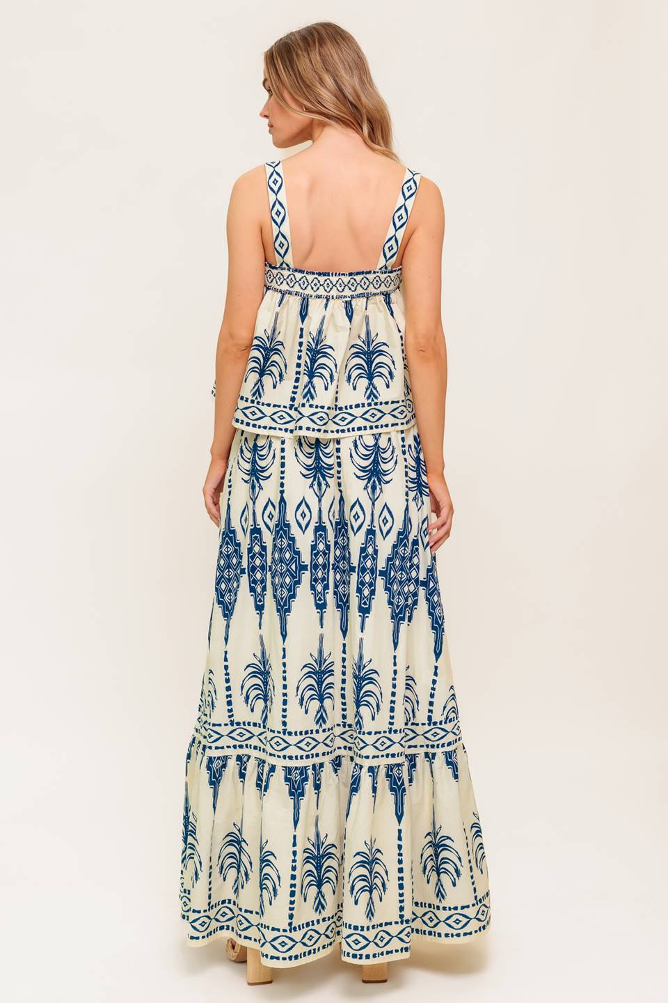 BOHO RHYTHM TOP & SKIRT SET - NAVY