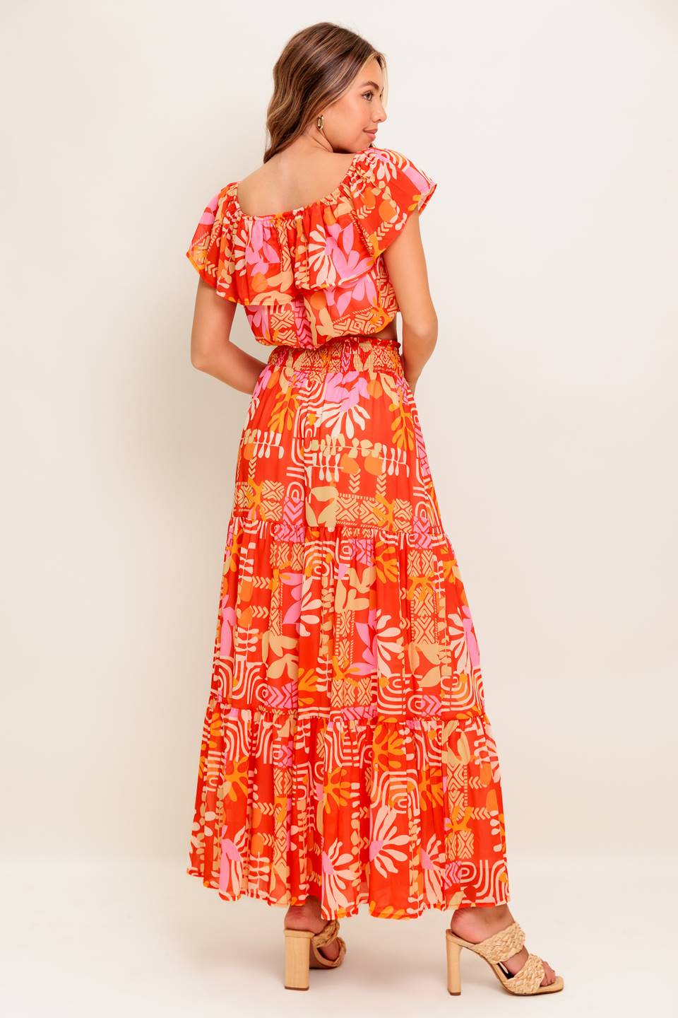 SUNBEAMS TOP & SKIRT SET - RED