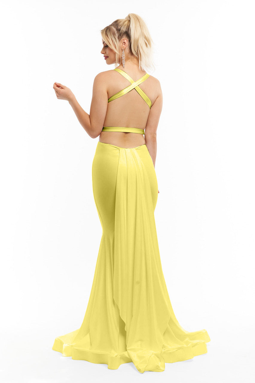 chinese dress ladies Jaya Gown - Fitted Stretch Jersey Bodycon Dress