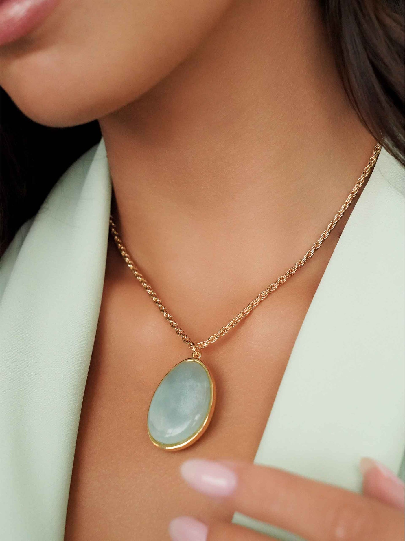 Amazonite Pendant Necklace