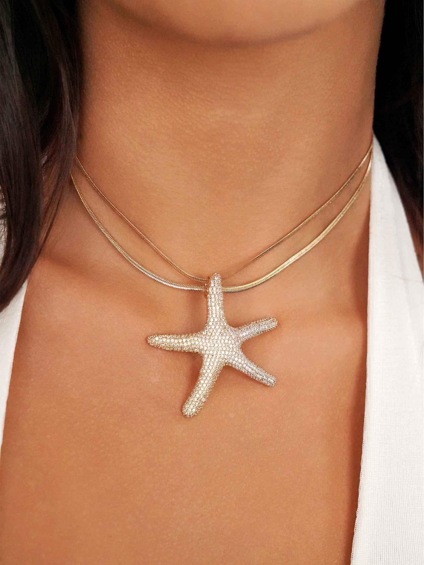 Pavè Starfish Necklace