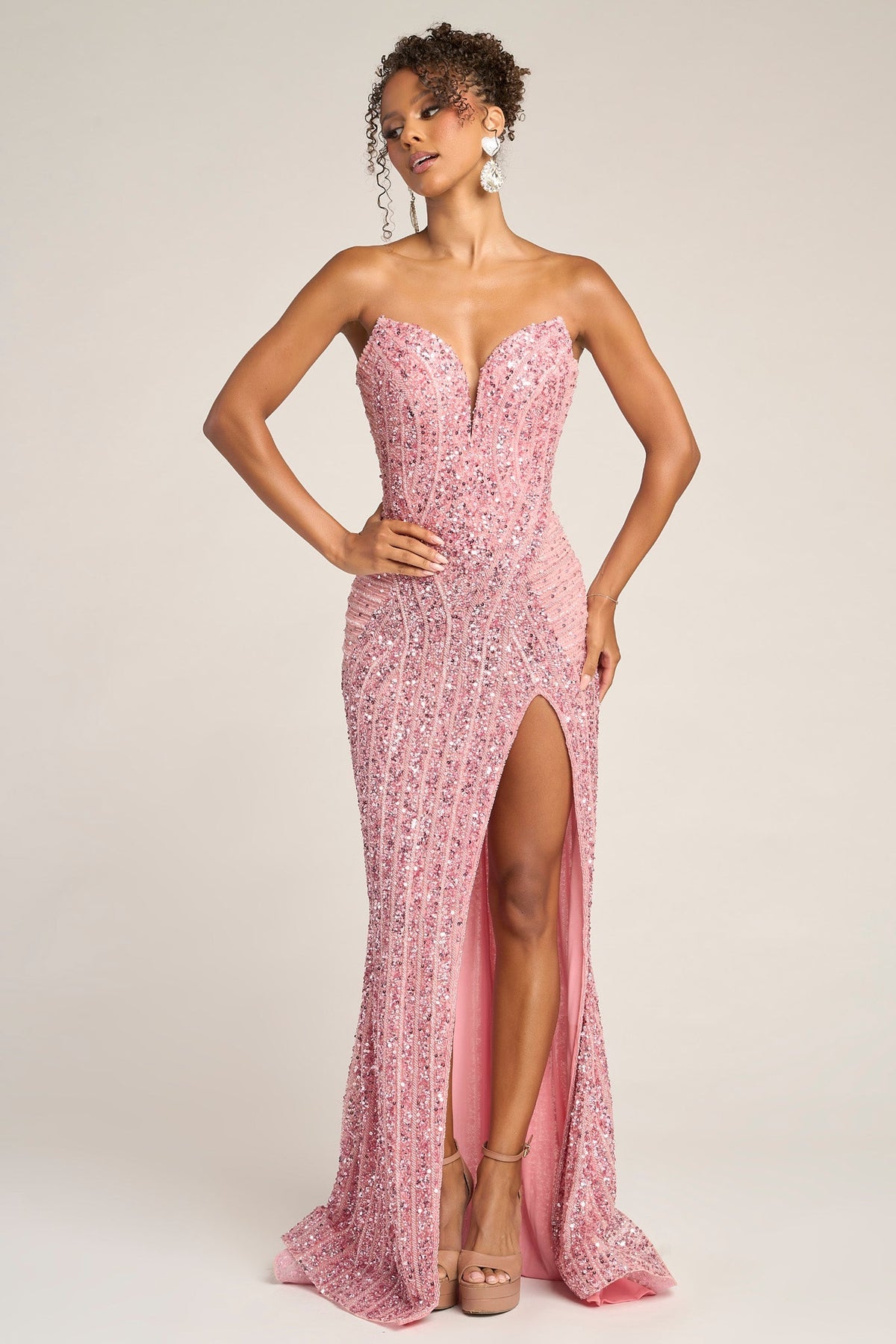 Portia & Scarlett PS26424C in Pink, front view | Lady Black Tie