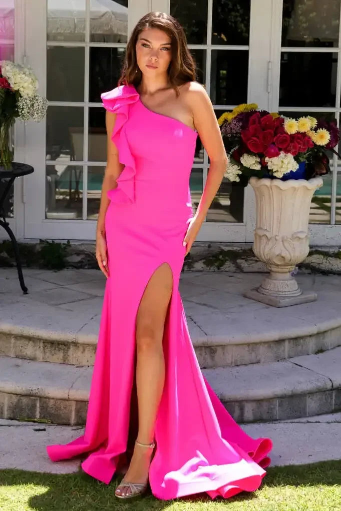 38908 - Ava Presley - One Shoulder Ruffle Dress