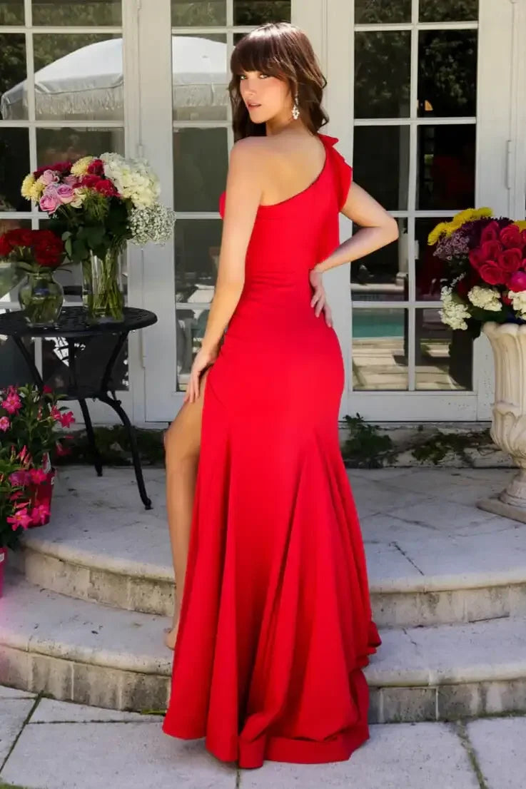 38908 - Ava Presley - One Shoulder Ruffle Dress