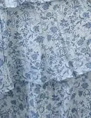 Molly Maxi Dress - Blue Floral Tiered Dress with Bow