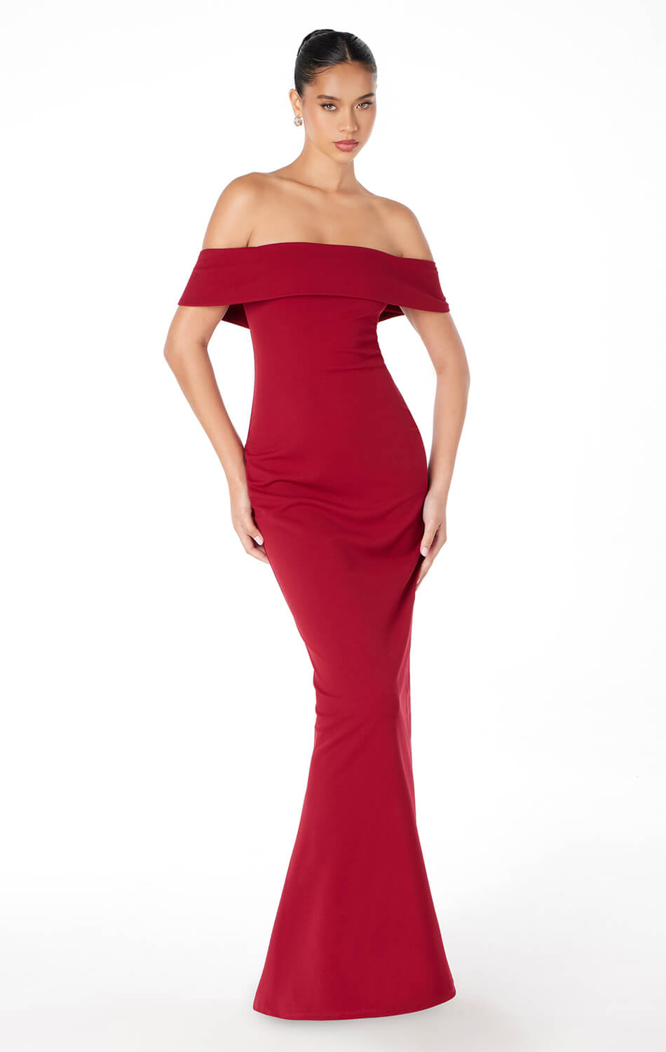 INEZ OFF THE SHOULDER MAXI DRESS