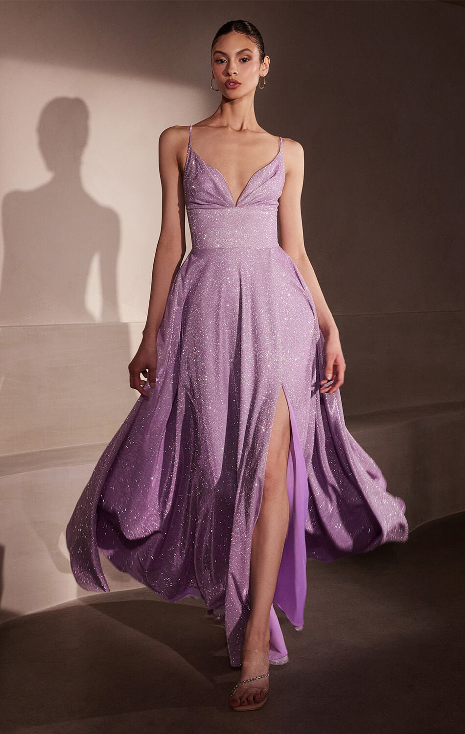 Gwendolyn Gown – Shimmer Lace-Up Back A-Line Evening Dress