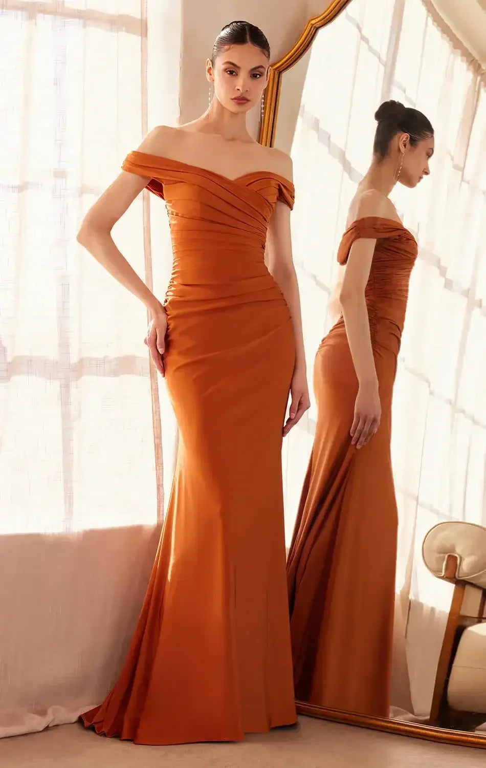 Tinsley Gown - Off-the-Shoulder Long Dress