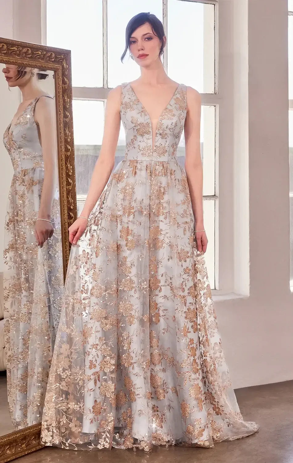 ARIELLE GLITTER TULLE GOWN