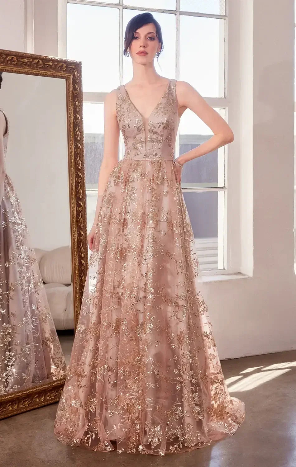 ARIELLE GLITTER TULLE GOWN