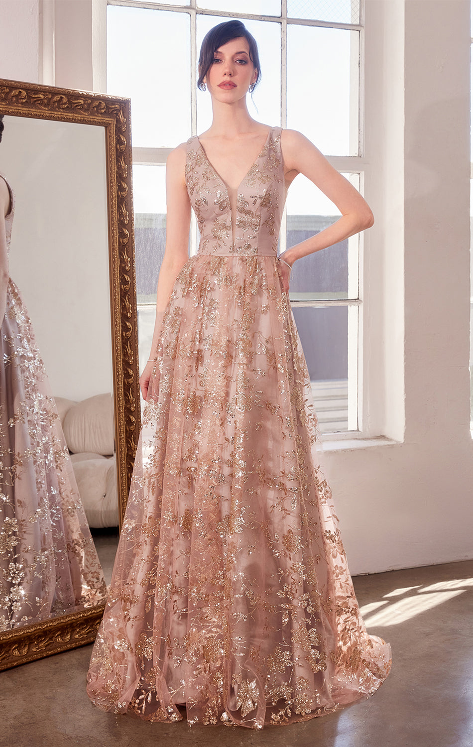 ARIELLE GLITTER TULLE GOWN