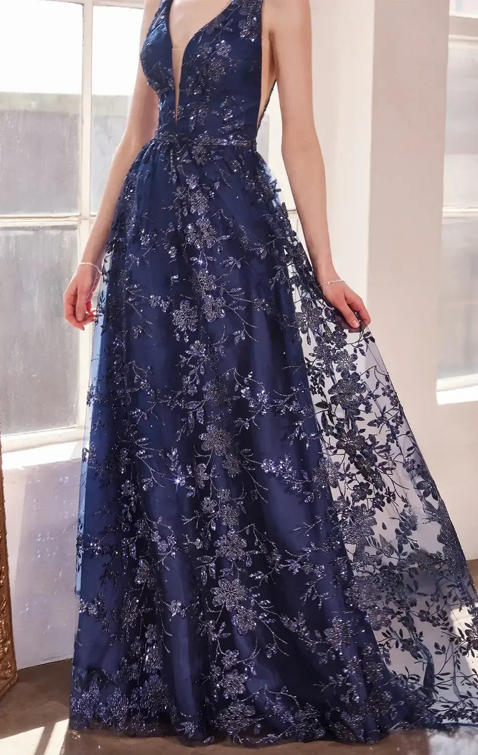 ARIELLE GLITTER TULLE GOWN