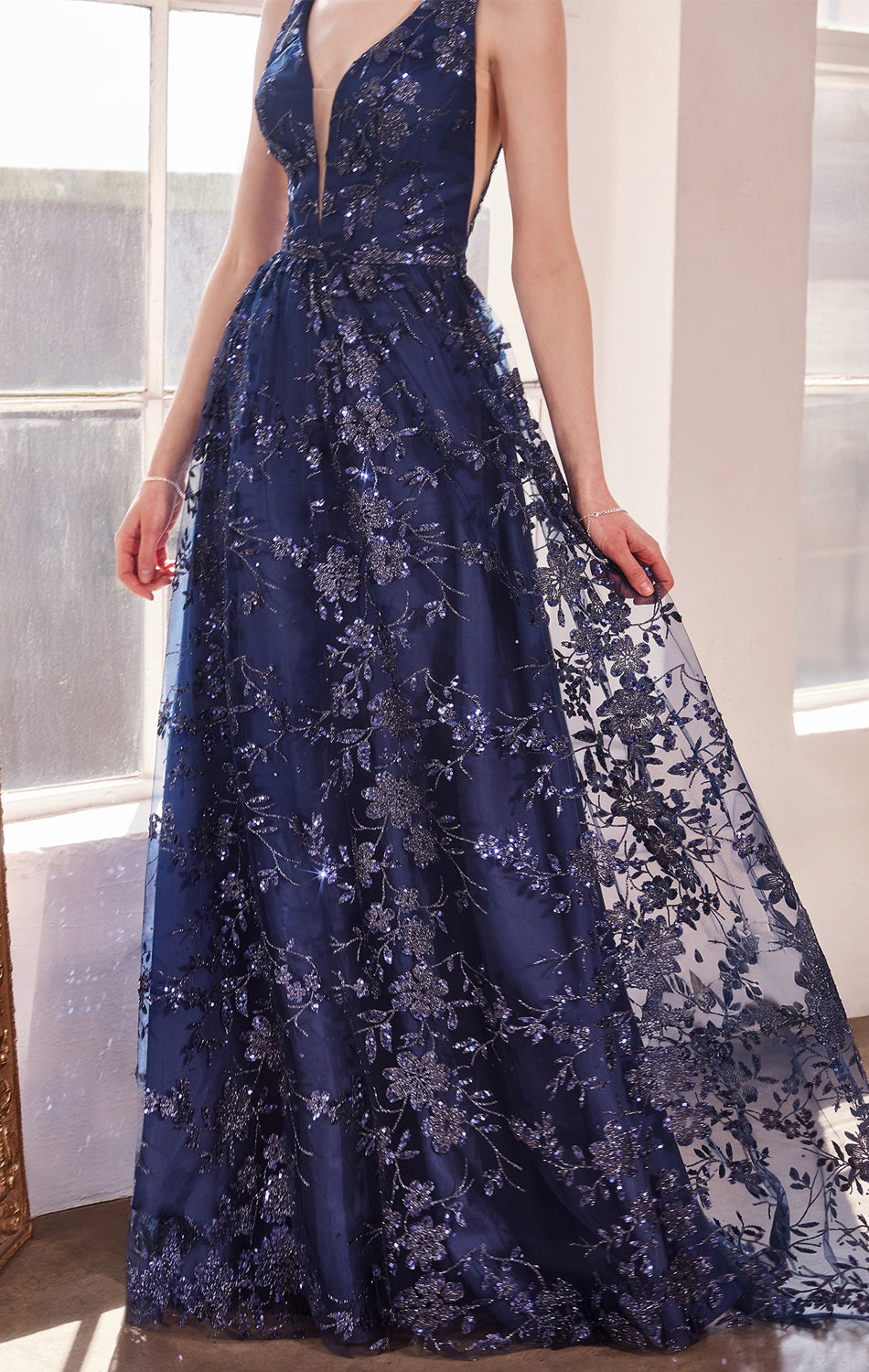 ARIELLE GLITTER TULLE GOWN