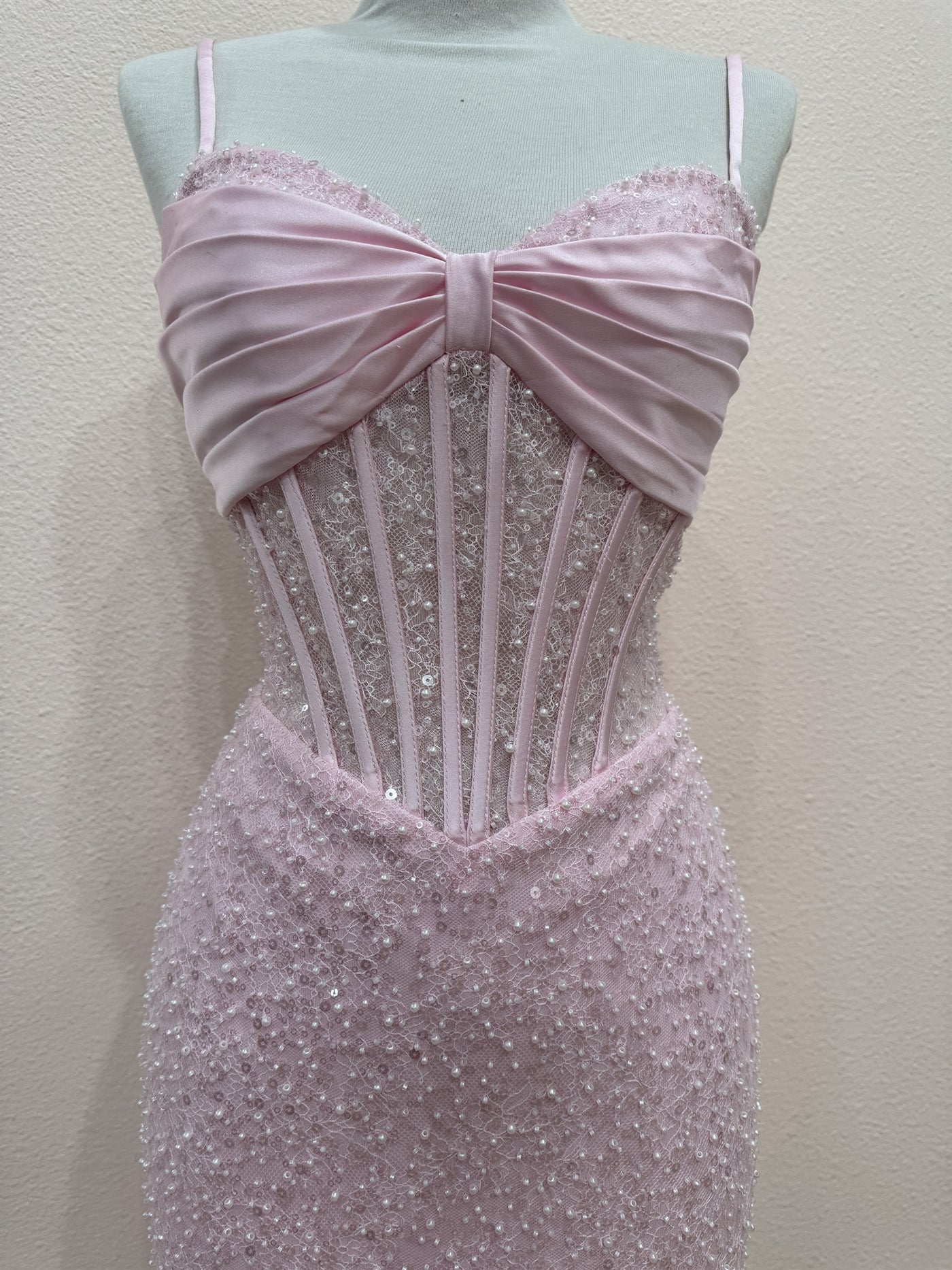 Winnie Mini Dress - Beaded Corset Cocktail Dress