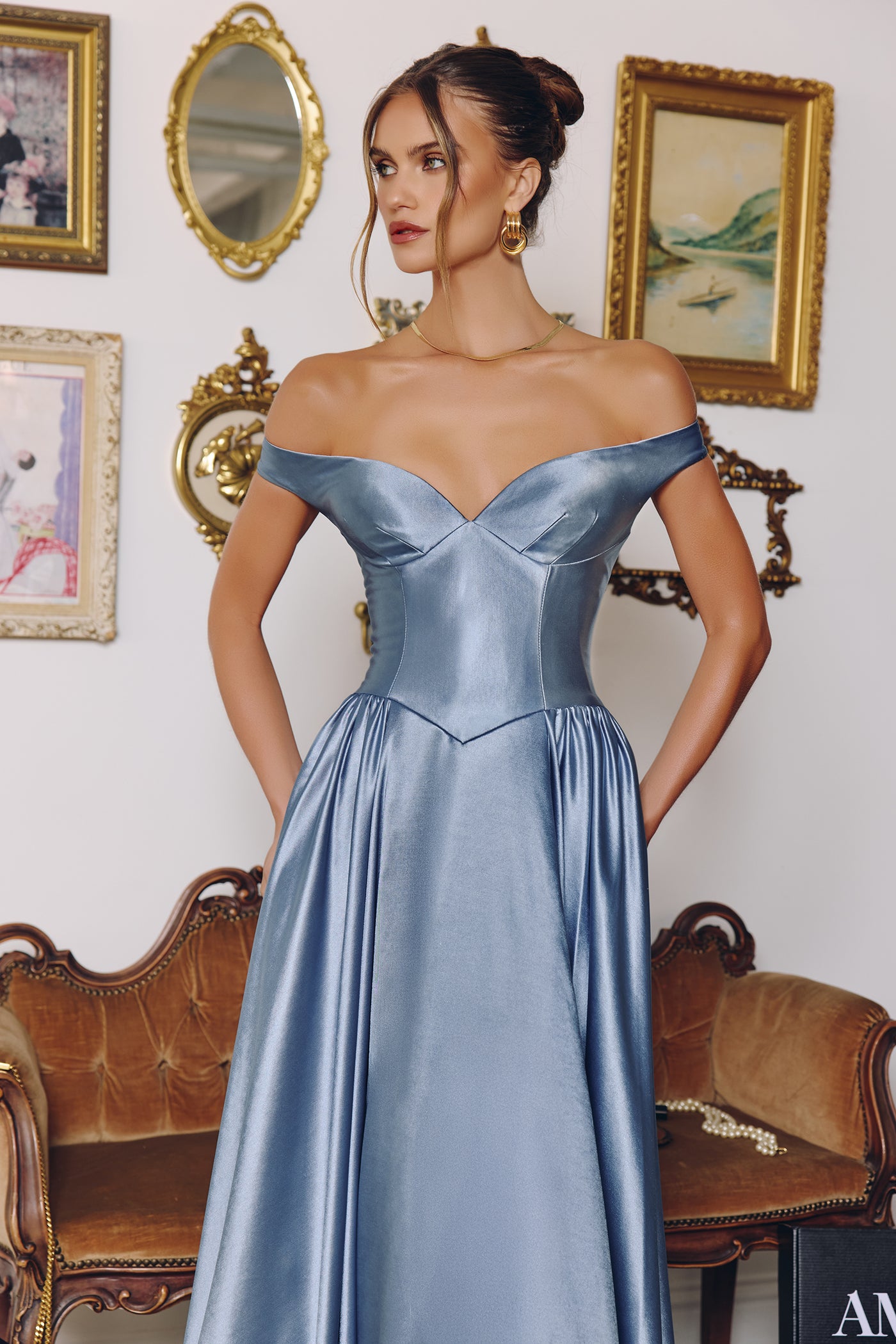Trista Gown - Satin A-line Dress