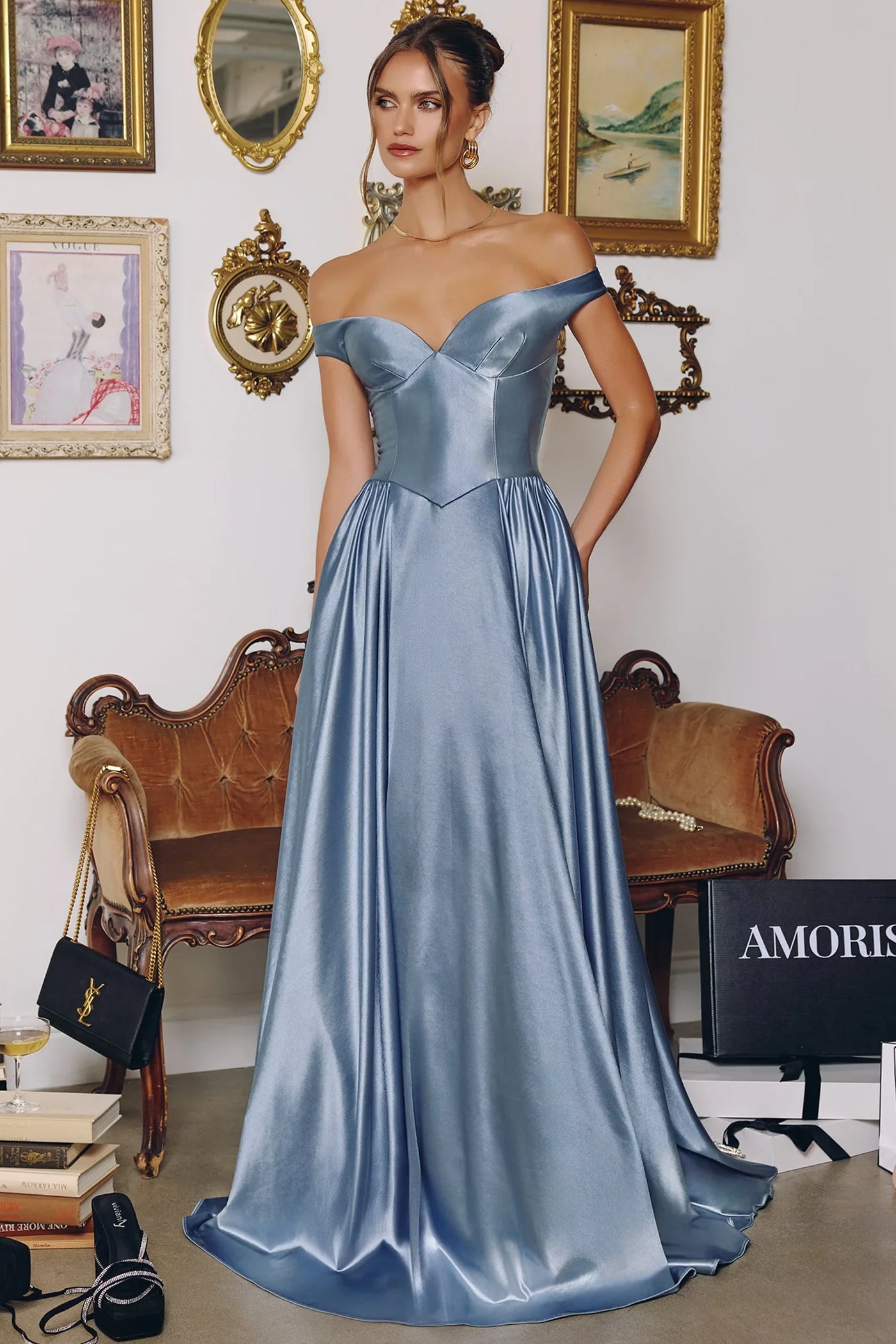 Trista Gown - Satin A-line Dress