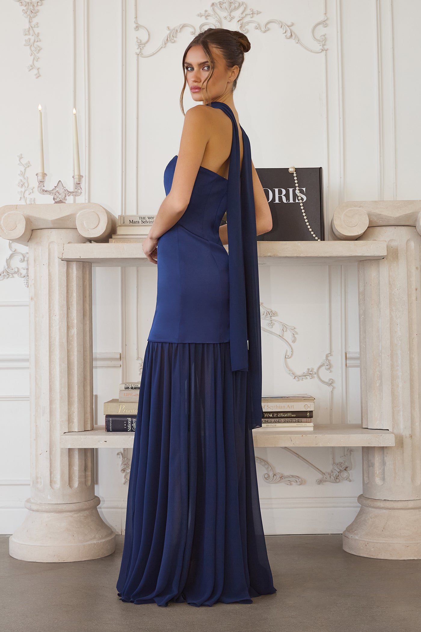 Sheila Strapless Maxi Dress With Scarf