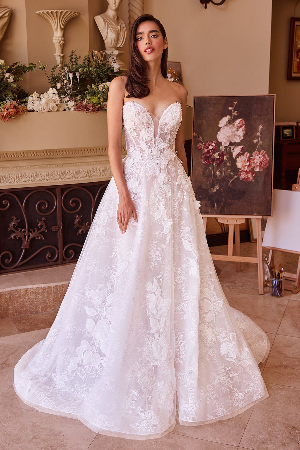 Lady Black Tie - WL034 - Lace Wedding Ball Gown - Andrea & Leo