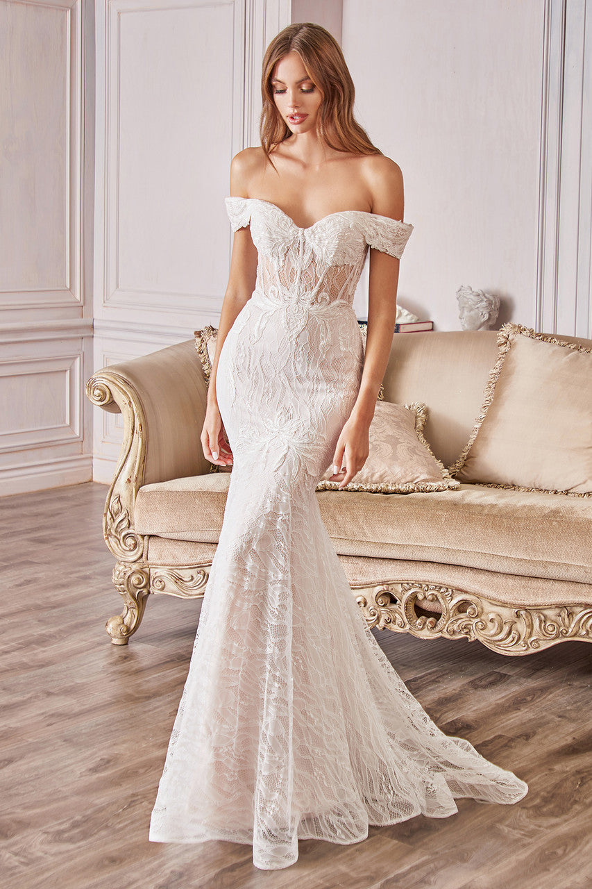 jolie off shoulder dress Elegant Off-White Jolie Gown by Andrea & Leo Couture