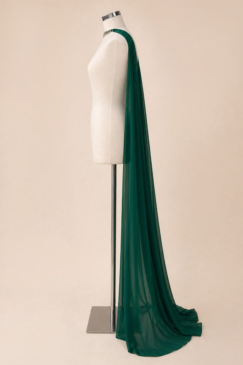 Chiffon Scarf with Rhinestone Detail