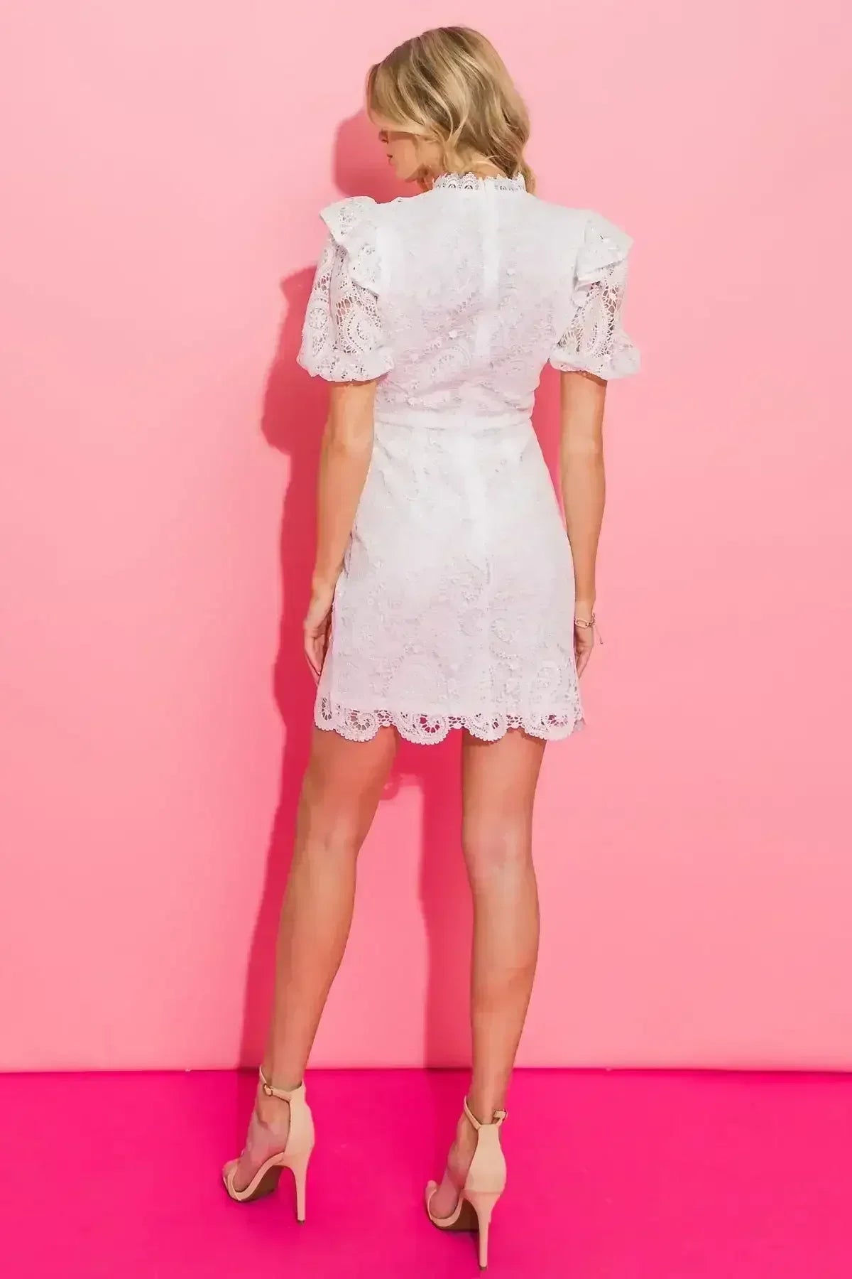 INFINITE GLORY LACE MINI DRESS - FINAL SALE