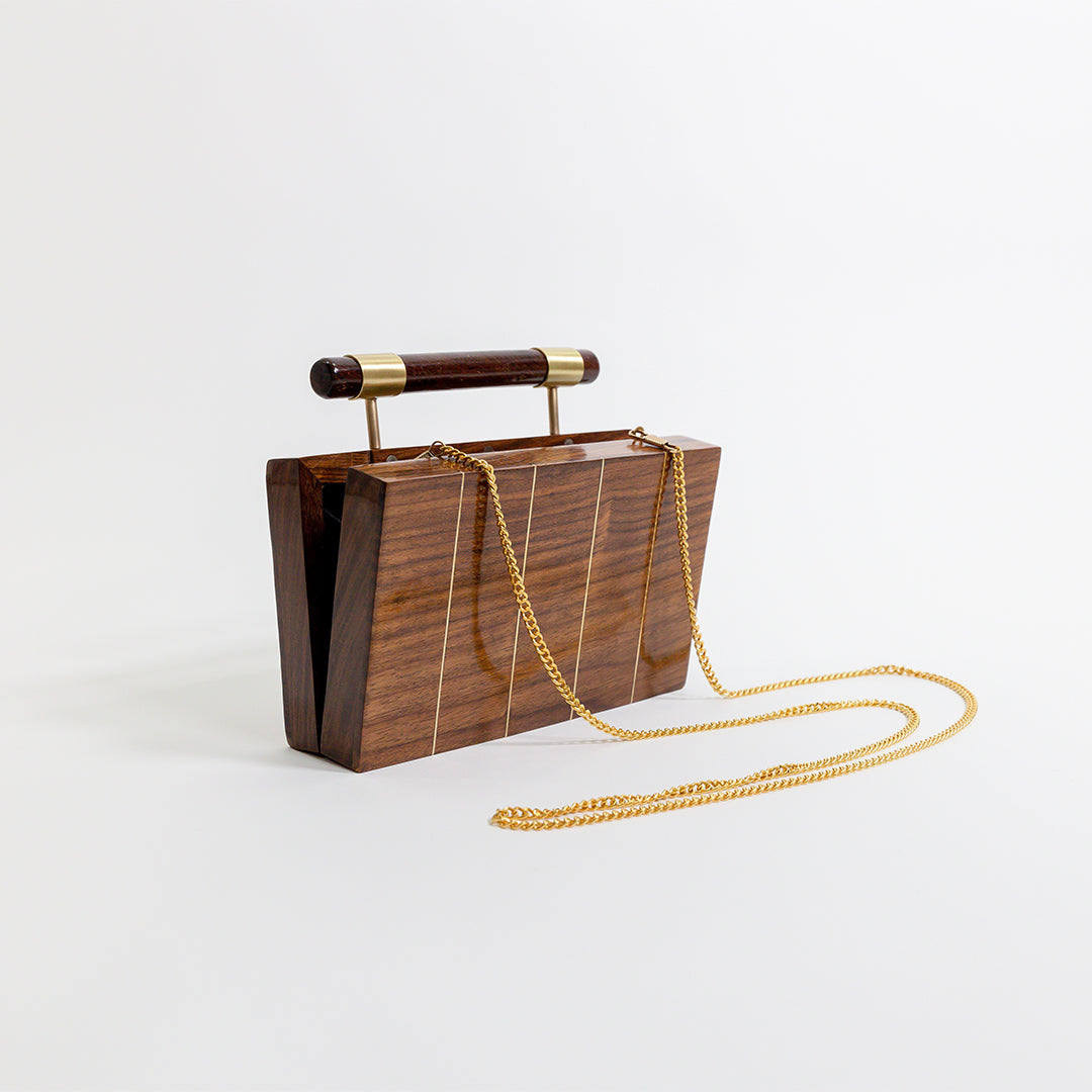 Brasswood Briefcase Clutch