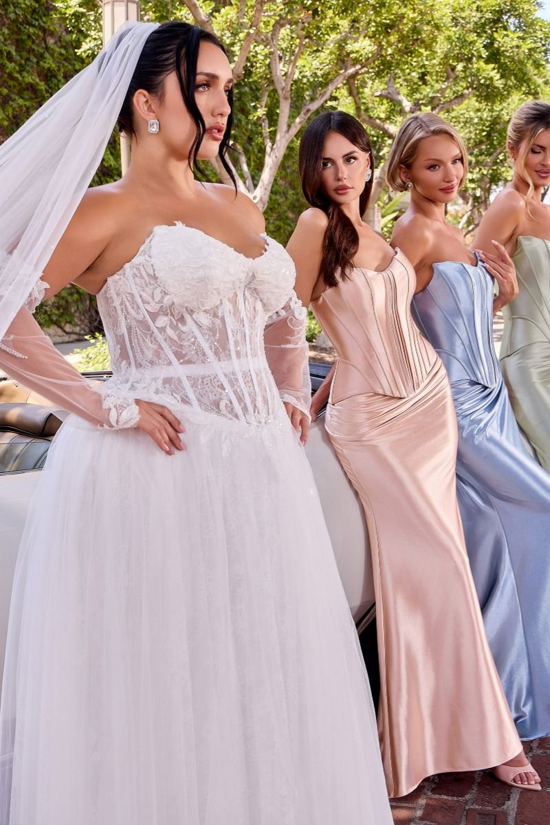Chase Corset & Skirt Set - Two Piece Satin Gown