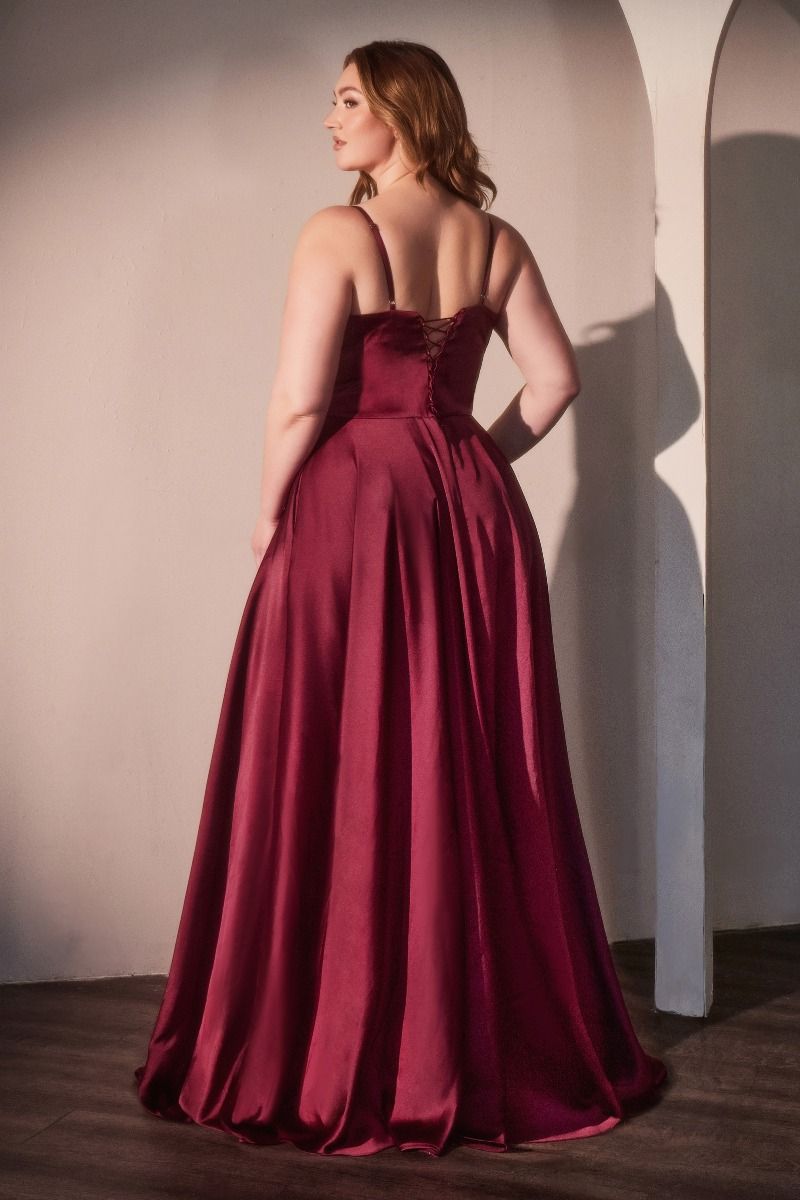 SELMA GOWN - A-LINE LUXE SATIN BUSTIER DRESS