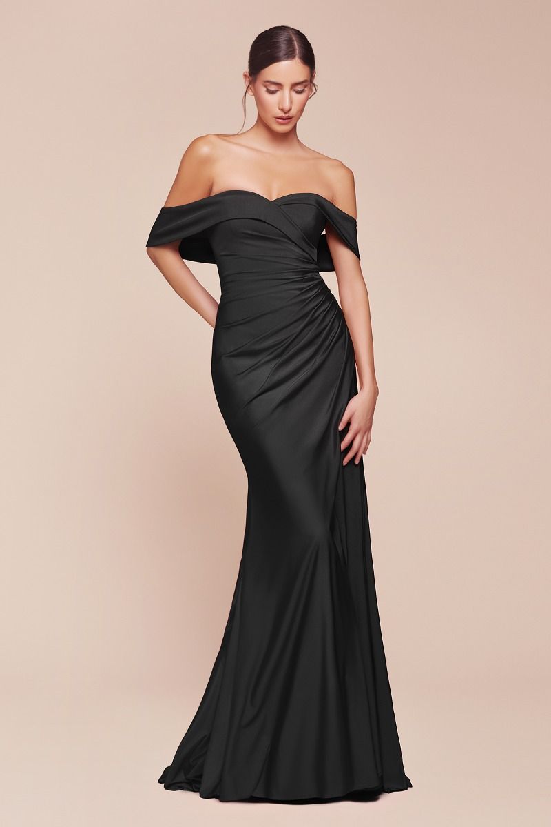FREYA GOWN - OFF THE SHOULDER STRETCH SPANDEX DRESS