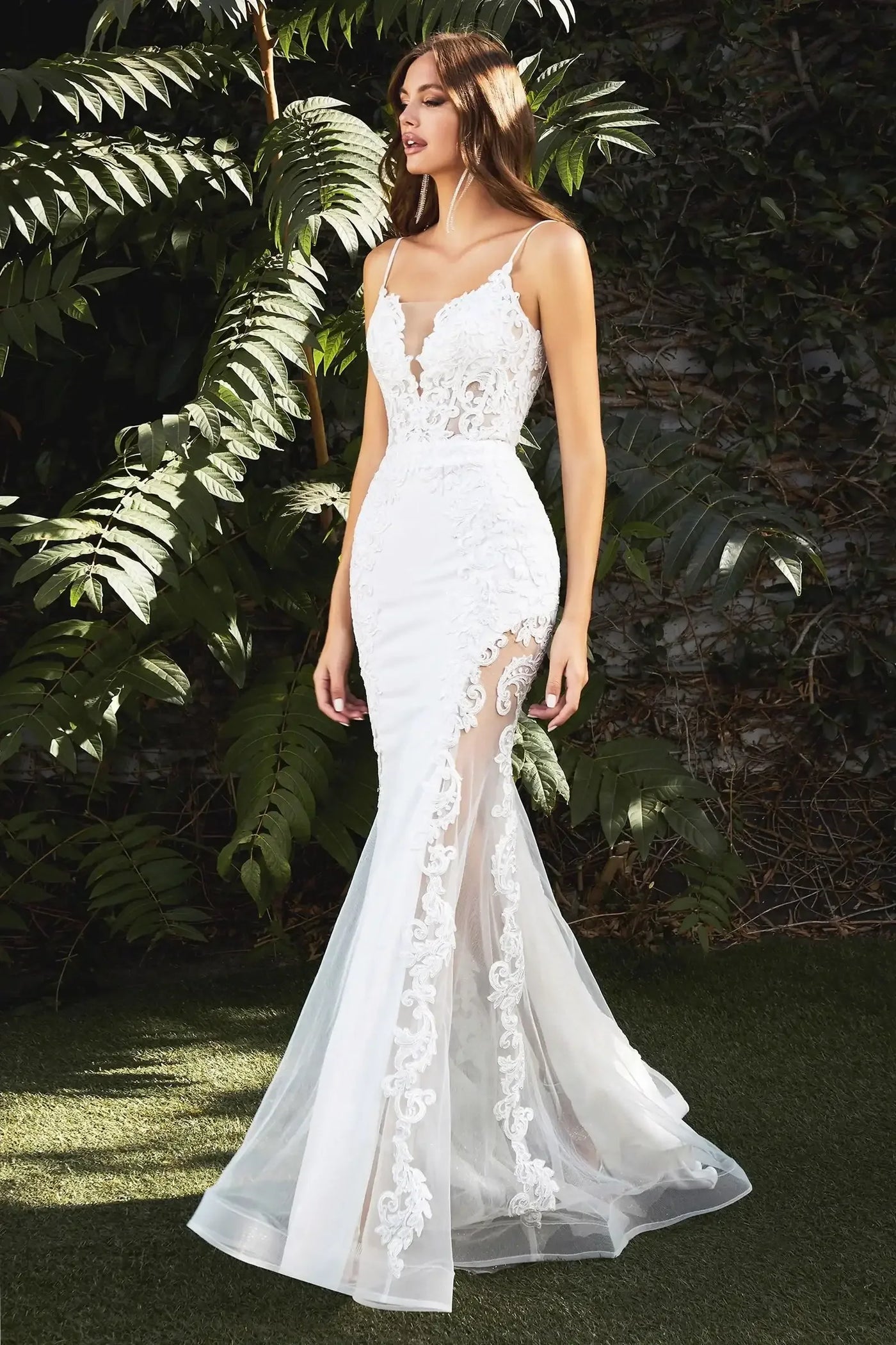 LUCILLE GOWN - MERMAID ILLUSION BRIDAL GOWN - OFF WHITE