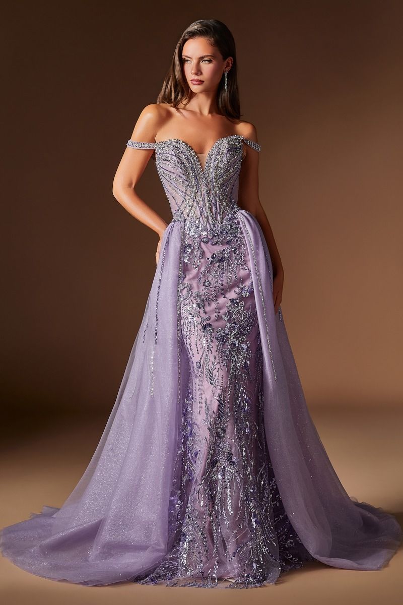 violet formal dress Lady Black Tie - Esperanza Gown - Crystal Embellished Evening lace up back formal gown The mermaid skirt ends Asymmetrical Sequin Party Dress Color:Heather Seafoam Green