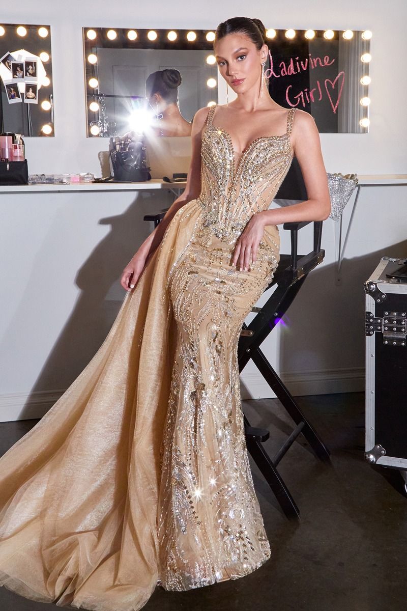 Esperanza Gown - Crystal Embellished Formal Evening Dress
