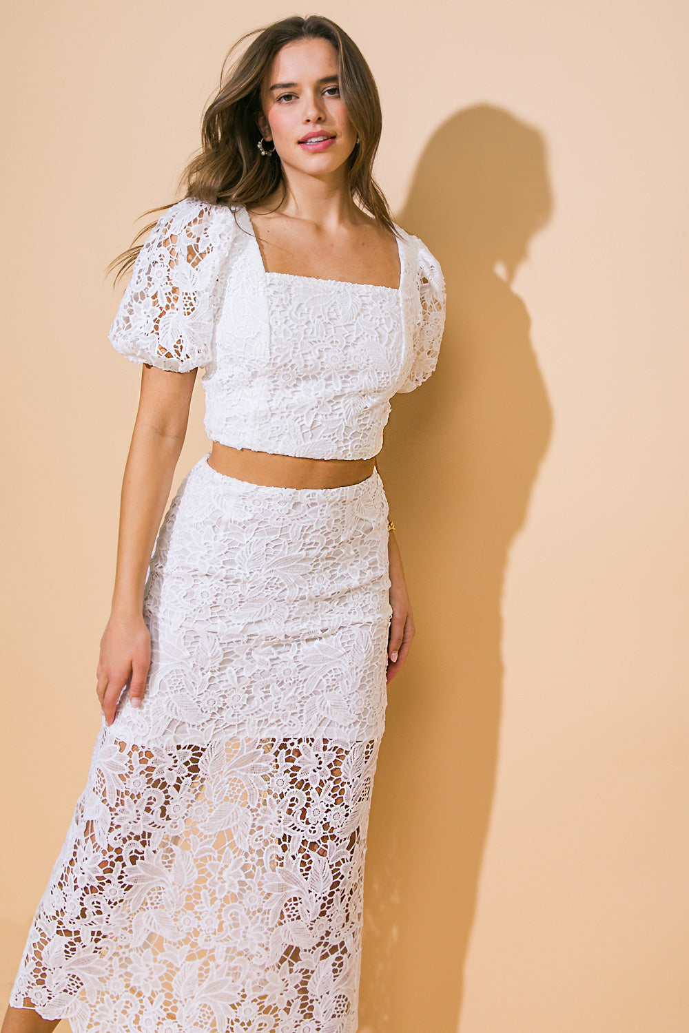 LACE REVERIE TOP & SKIRT SET