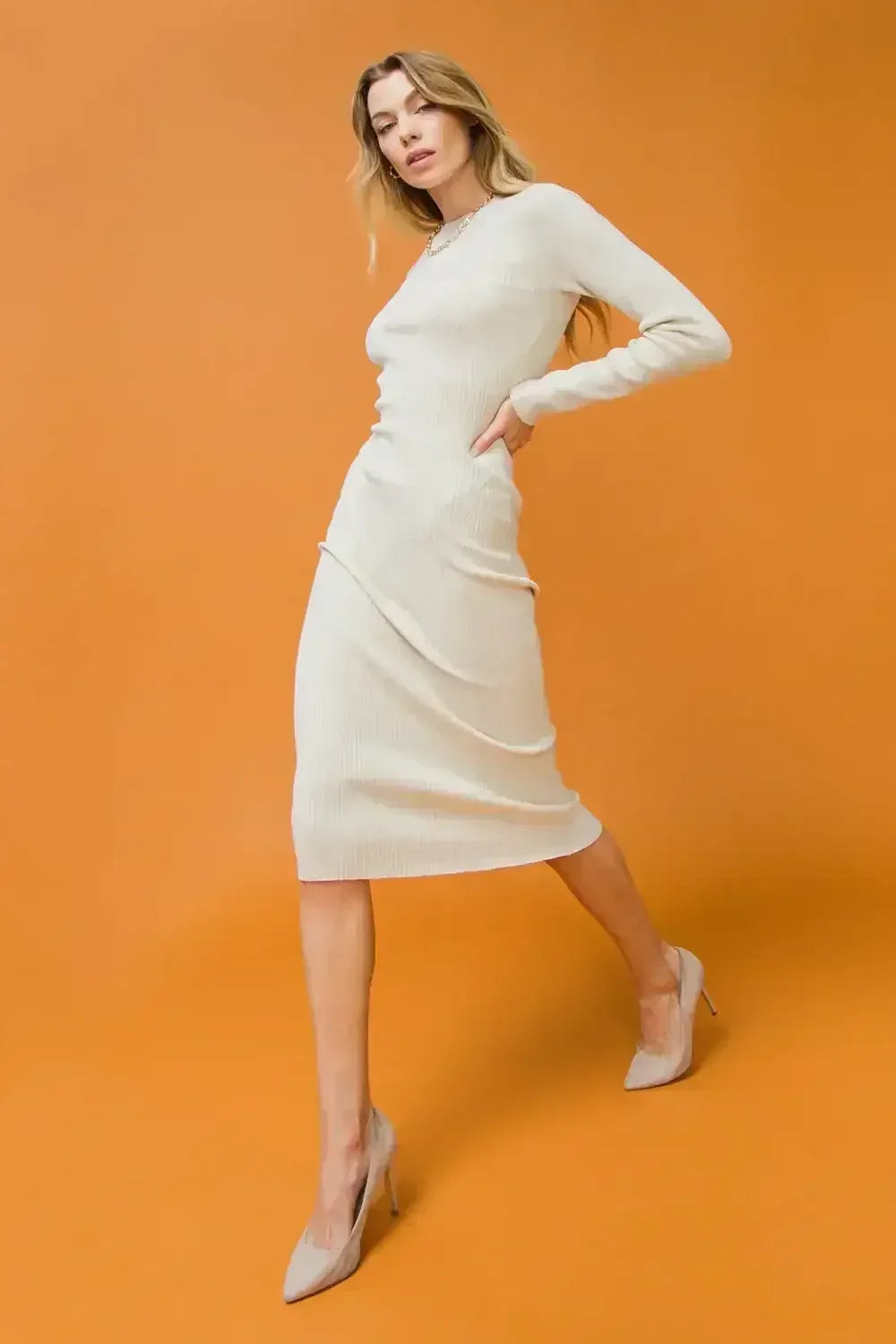 BE WITH YOU SWEATER MIDI DRESS - FINAL SALE