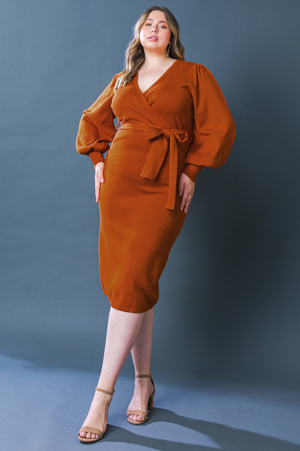 MATILDA MIDI LONG SLEEVE SWEATER DRESS