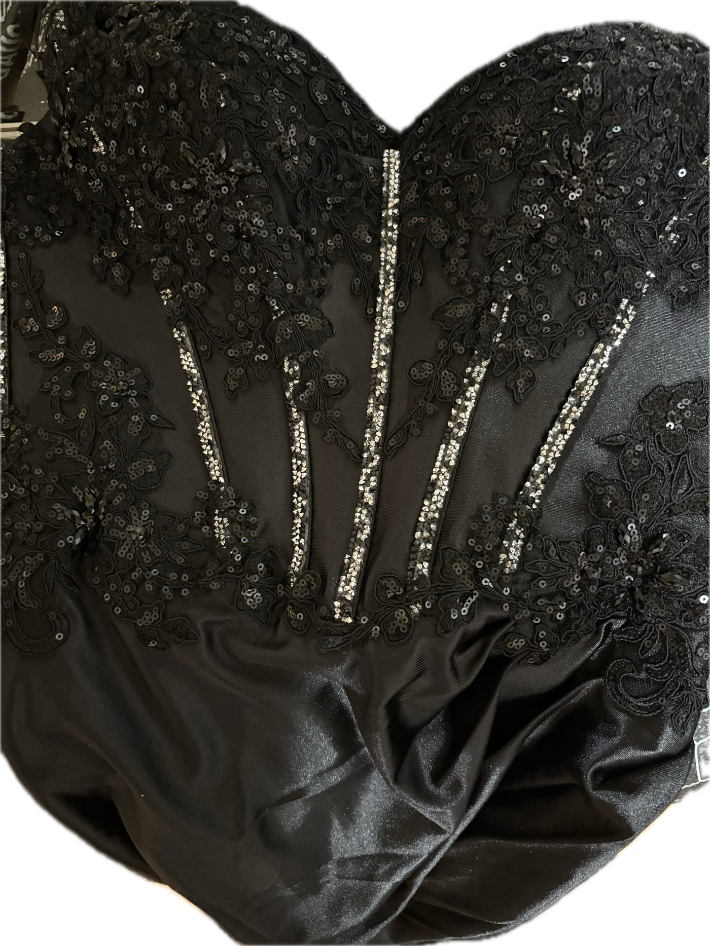 Jupiter Gown - Fitted Strapless Lace & Satin Gown