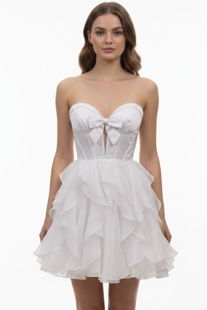 26451 - Ava Presley - Strapless Sweetheart Mini Dress