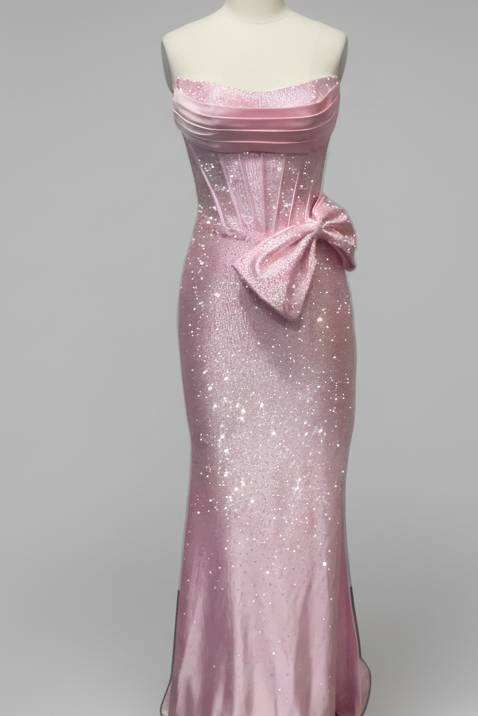 47198 - Ava Presley - Fitted Gown With Oversized Bow