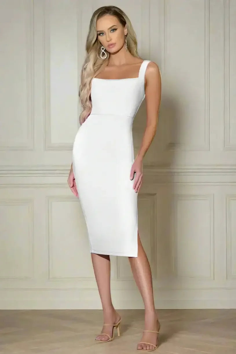 Janelle Midi Dress - White