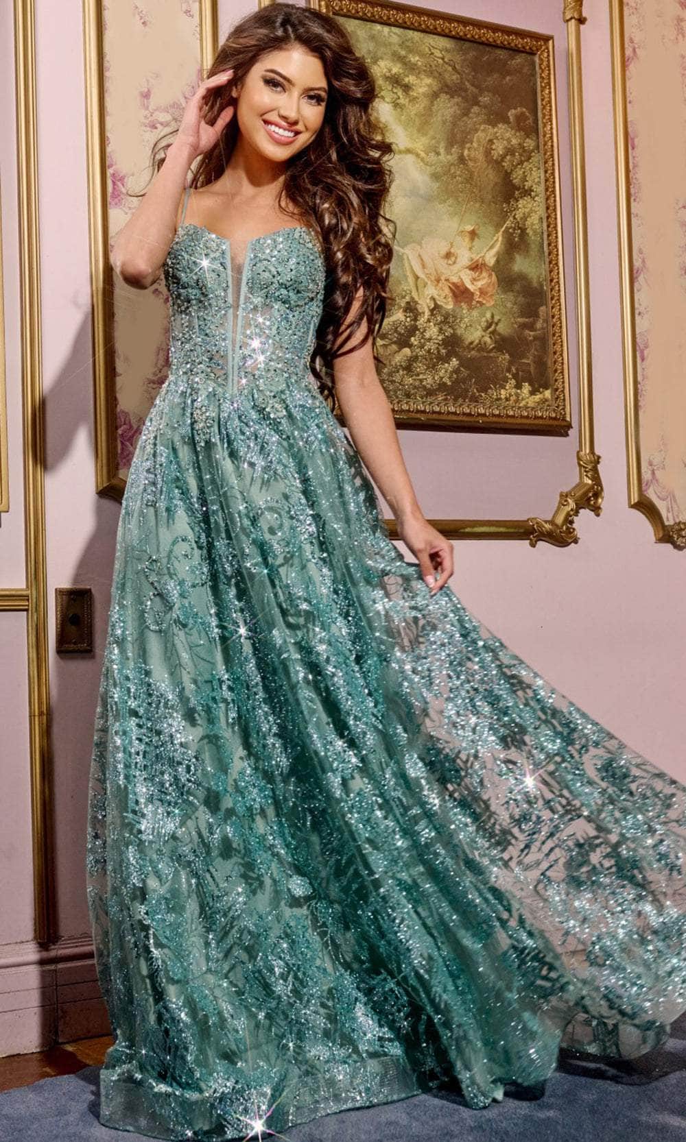 42199 - Jovani - Sage Lace A-Line Ball Gown | Lady Black Tie 42199 - Jovani - Sage Lace A-Line Ball Gown | Lady Black Tie
