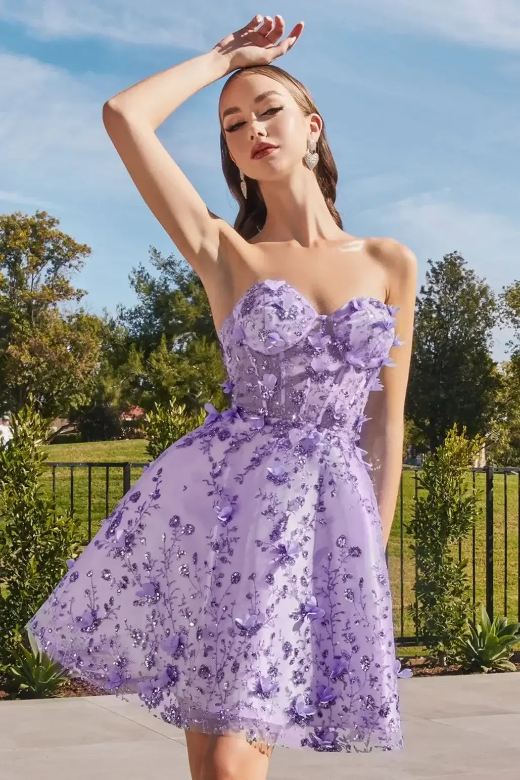 Evie Mini Dress - FLORAL STRAPLESS SHORT DRESS