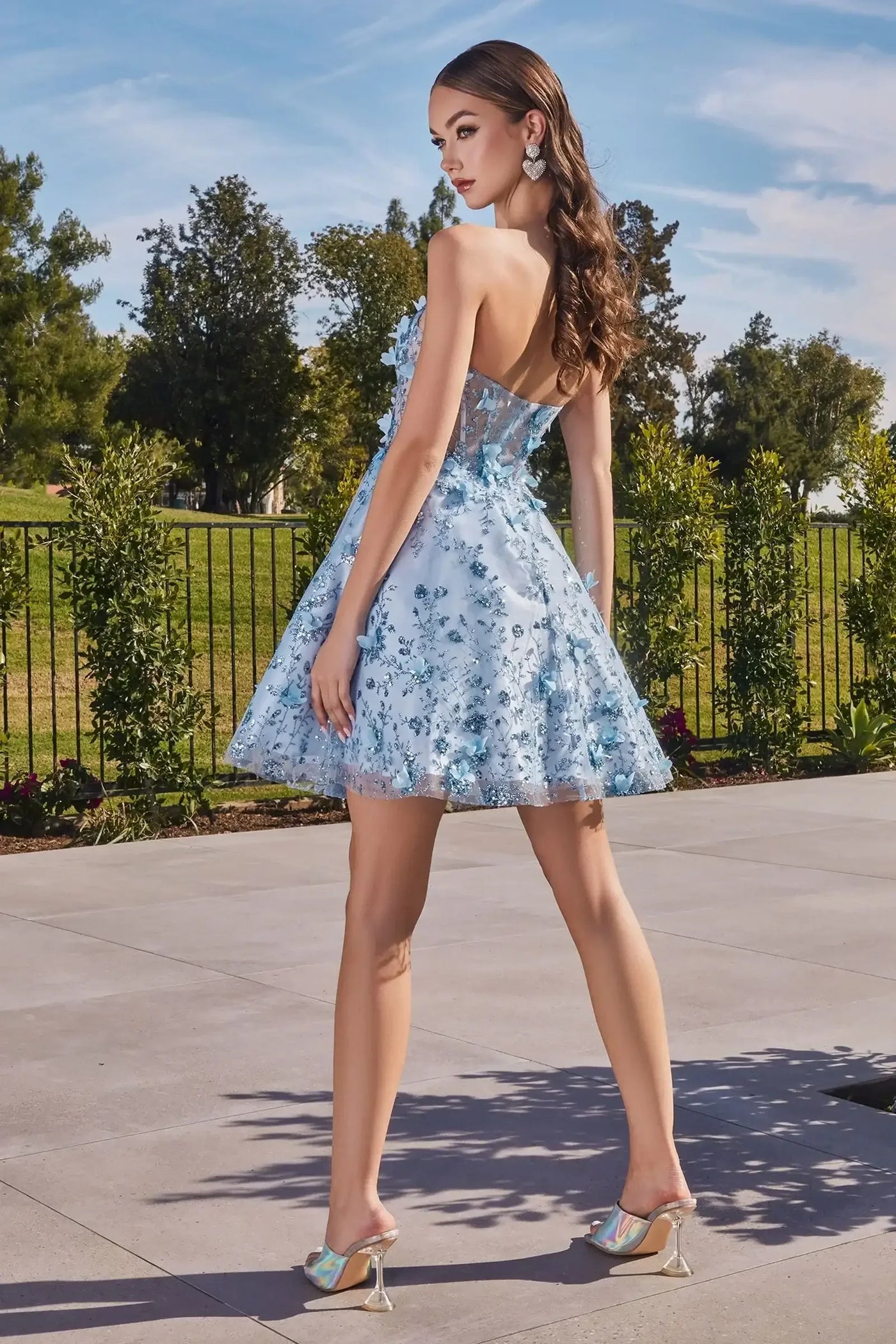 Evie Mini Dress - FLORAL STRAPLESS SHORT DRESS